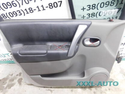 Фото Renault Scenic 2 карта обшивка передніх лівих дверей чорна шкіра 8200213332